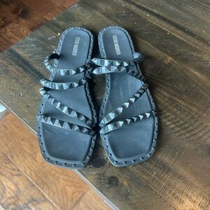 Steve Madden Skyler-J Black Sandals Size 11.